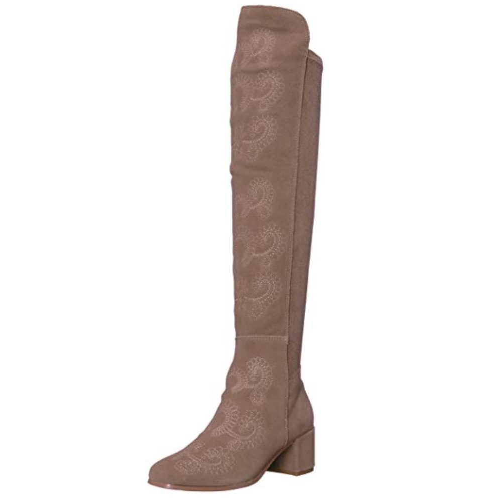 High Noon Embroidered Over the Knee Kitten Boot - Picture 2 of 8